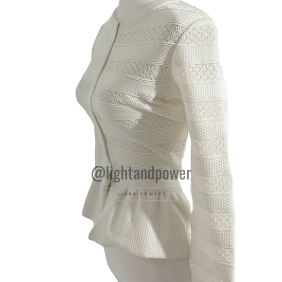Valentino White Peplum Jacket XS EUC - Picture 3 of 9